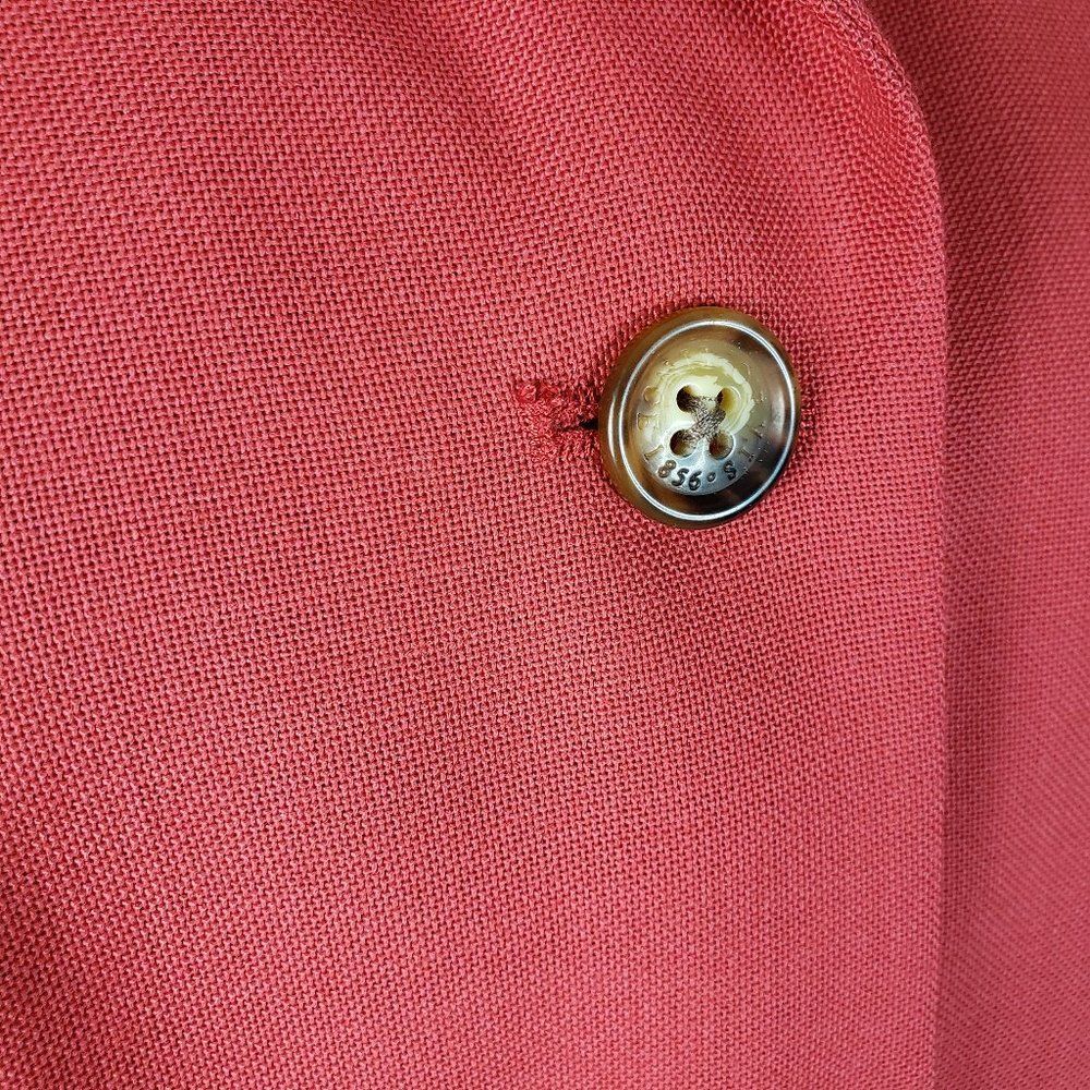 VTG Orvis Karen Blazer 8P Rust Burnt Orange Crop Wool Blend Suit Jacket 8 Petite - Picture 10 of 10